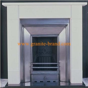 Flat Victorian Fireplace, White Marble Fireplace