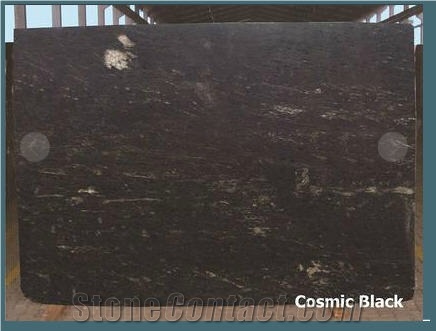 Black Cosmic Granite Slabs, Brazil Black Granite