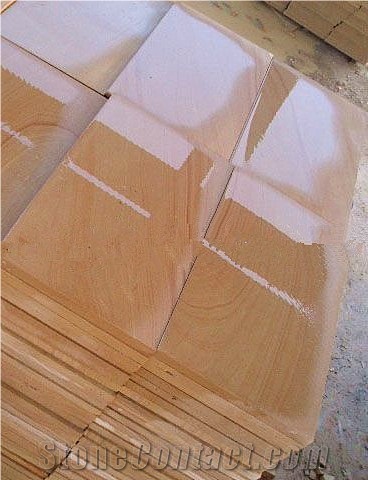 China Yellow Wooden Marble Slab