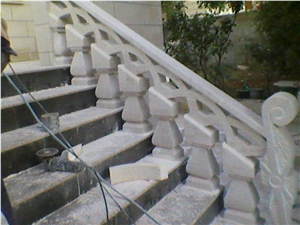 Stairs Decoration, Beige Limestone Stairs