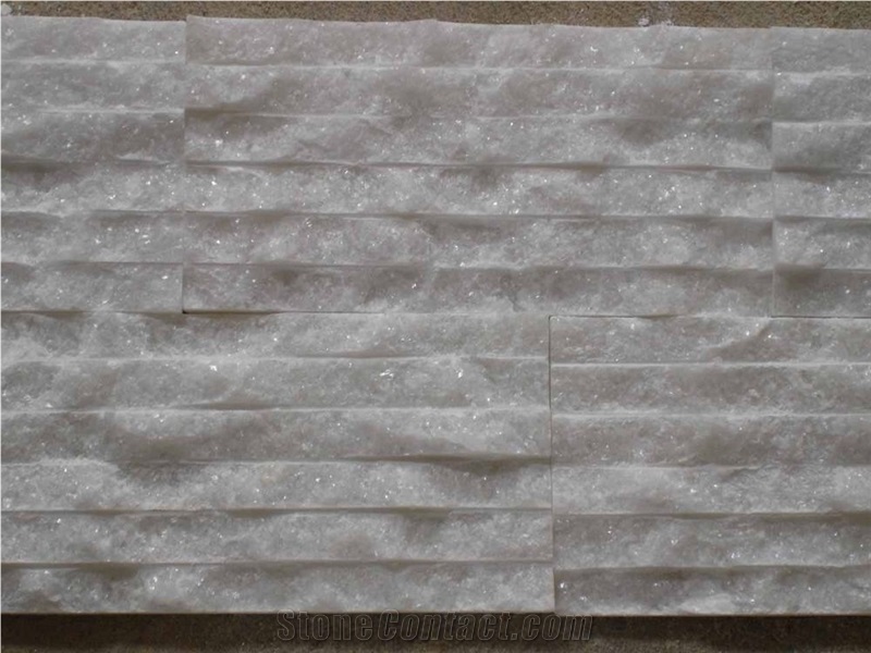 China Crystal White Marble Ledge Stone,Cultured Stone