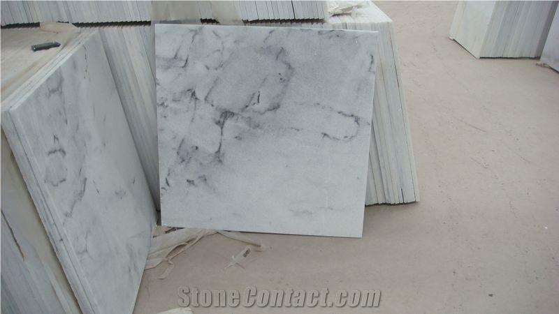 Landscape White Marble Tile, China White Marble