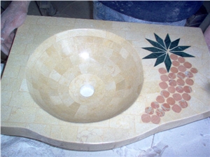 Jerusalem Stone Sink, Beige Limestone Sink