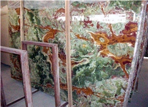Multicolor Green Onyx Slabs
