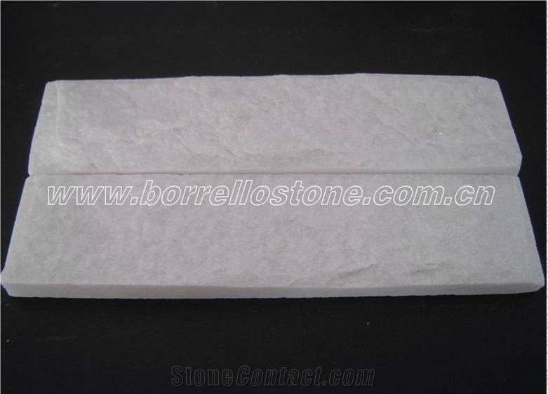 White Culture Stone For Garden Fence, China White Marble Cultured Stone