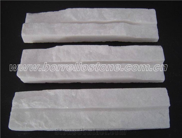 White Culture Stone For Stand Column, China White Marble Cultured Stone