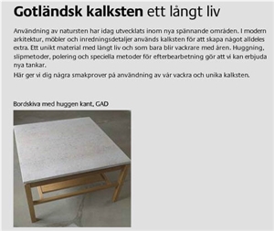 Gotland Kalksten Table Top, Gotl ,Litorina Beige Limestone