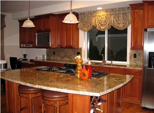 Exotic Granite Kitchen Countertops, Yellow Granite Kitchen Countertops