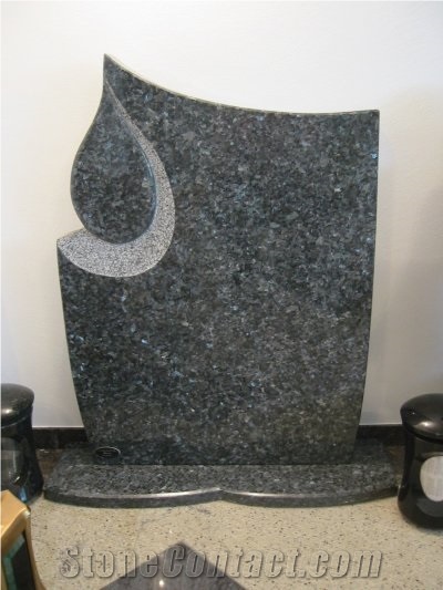Butterfly Blue Tombstone, Butterfly Blue Granite Tombstone