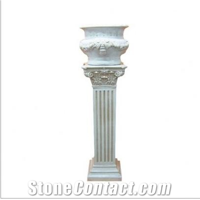 White Marble Garden Column,Polished Pure White Nano,Building Pillair,Building Arch,Stone Column Interior Stone Building Customized Size Stone Pillar