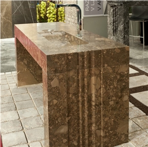 Galit Countertop, Brown Limestone Countertop