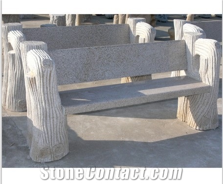 Granite Bench/Table for Landscaping, Rust Yellow Granite Bench