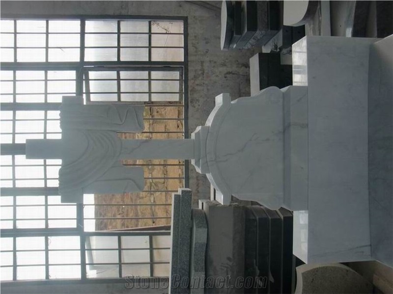 HuNan White Marble Tombstone Monument