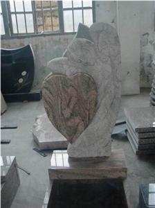 Juparana Colombo Granite Tombstone Monument