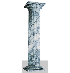 Arabescato White Marble Column