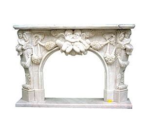 White Marble Fireplace