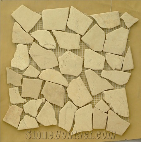 Cream Marble Mosaic Tile, Beige Marble Mosaic