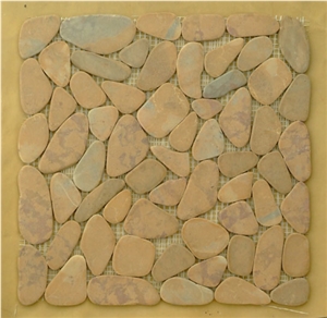 Yellow Marble Pebble Mosaic