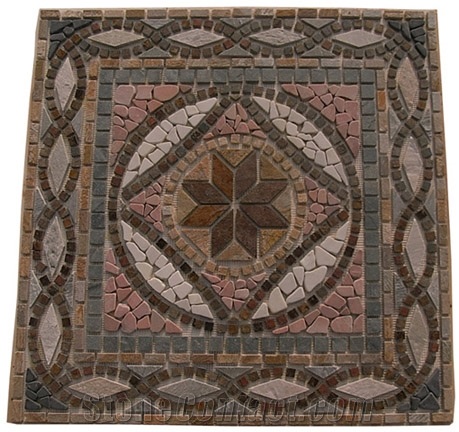Multicolor Slate Medallion Mosaic