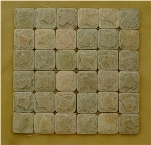 Mushroom Like Slate Mosaic, Beige Slate Mosaic