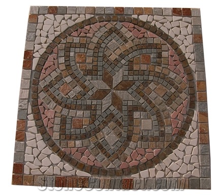 Natural Stone Mosaic Medallion