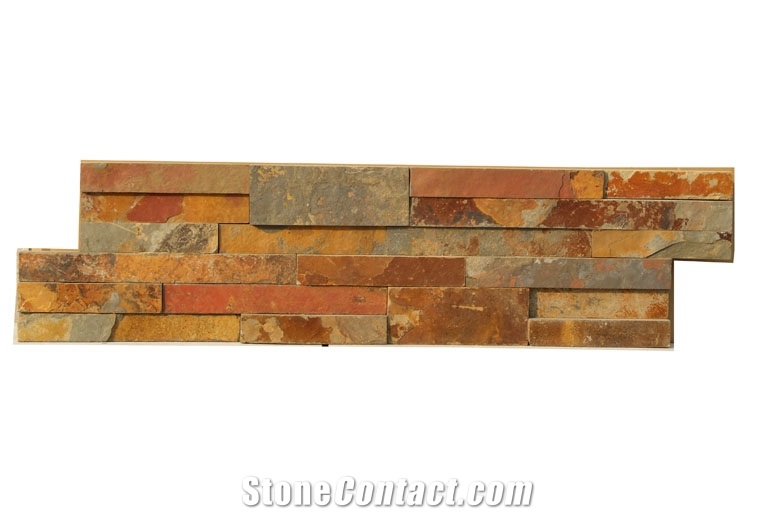 Rusty Cultured Stone, Rust Yellow Slate Cultured Stone