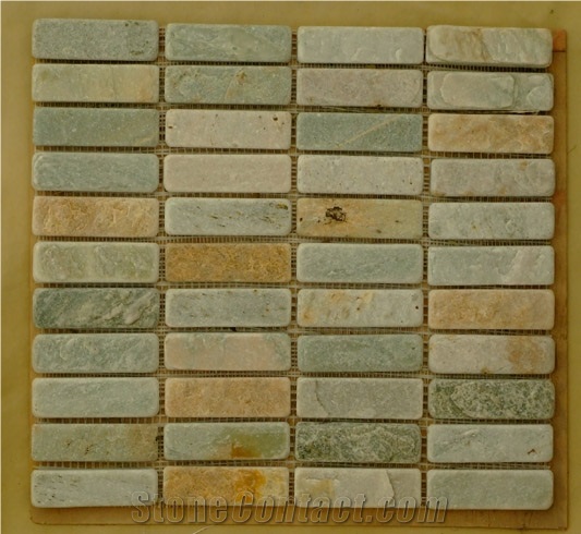 Slate Mosaic Wall Tile, Beige Slate Mosaic