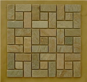 Square Slate Mosaic, Beige Slate Mosaic