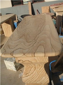China Yellow Sandstone Tray