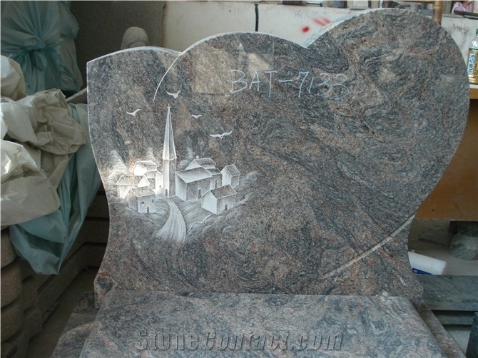 G305 China Juparana Granite Tombstone