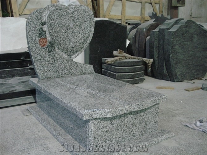 Germany Grey Granite Tombstone