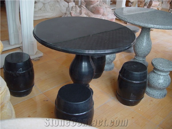 Natural Stone Furniture Black Granite Table