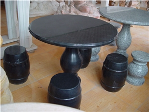 Natural Stone Furniture Black Granite Table