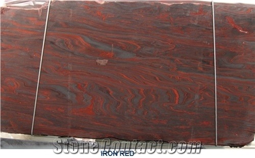 Iron Red Granite Slabs, Brazil Red Granite