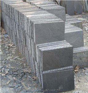 Flooring Natural Split Slate Tiles, China Black Slate