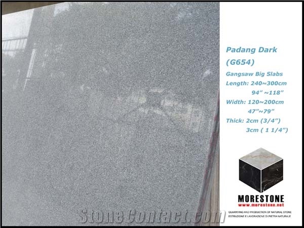 Polished Gangsaw Big Granite Slabs, Padang Dark Grey Granite Slabs