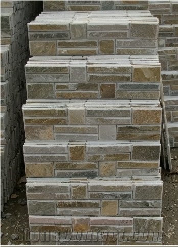 Rough Surface Stacked Slate Culture Stone Tiles
