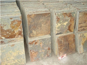 Rusty Flooring Slate Tiles, China Yellow Slate
