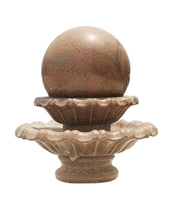 Natural Stone Sphere Ball Fountains, Yellow Granite Ball Fountains