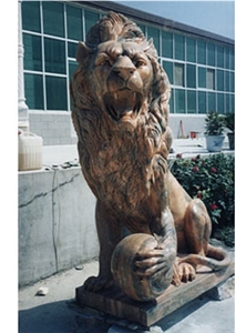 Animal Lion Stone Sculpture