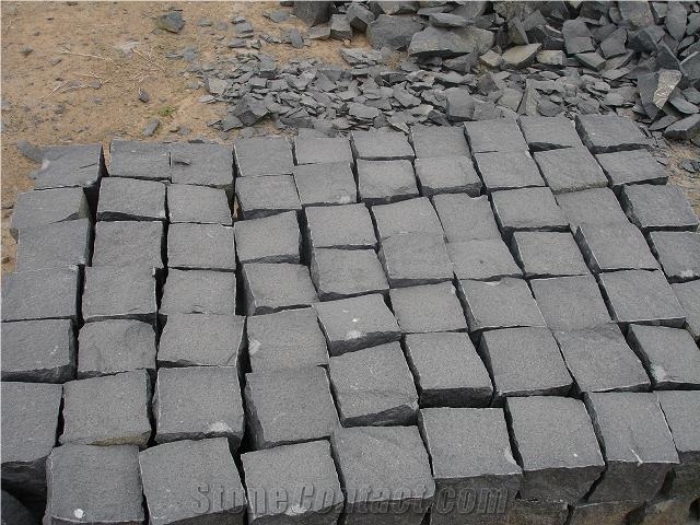 Basalt Black Paving Stone, Zhangpu Basalt Black Granite Paving Stone