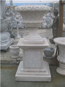 Beige Granite Flower Pot