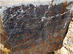 Black Gold Marble Block