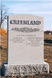 White Granite Headstone