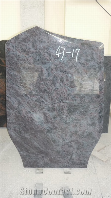 DL Grey Stone Tombsdtone, Grey Granite Monument, Tombstone