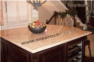 Ivory Brown Granite Kitchen Countertops