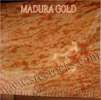 Madura Gold Granite Tile, India Yellow Granite