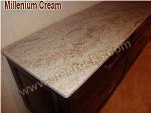Millennium Cream Granite Countertops, Work Tops, Yellow Granite