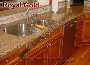 Royal Gold Granite Kitchen Countertops, Yellow Granite