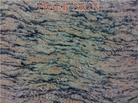 Tiger Skin Granite Slabs, India Pink Granite